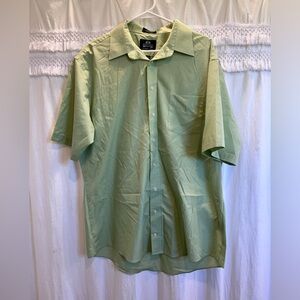 Stafford Light Green Casual Button Down Shirt